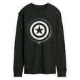 thumbnail image 1 of Marvel - Captain America Logo Spray Paint Graffiti - Men's Long Sleeve Graphic T-Shirt, 1 of 4