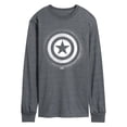 thumbnail image 1 of Marvel - Captain America Logo Spray Paint Graffiti - Men's Long Sleeve Graphic T-Shirt, 1 of 4