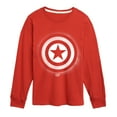 thumbnail image 1 of Marvel - Captain America Logo Spray Paint Graffiti Toddler Long Sleeve Graphic T-Shirt, 1 of 4