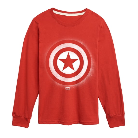 Marvel - Captain America Logo Spray Paint Graffiti Toddler Long Sleeve Graphic T-Shirt