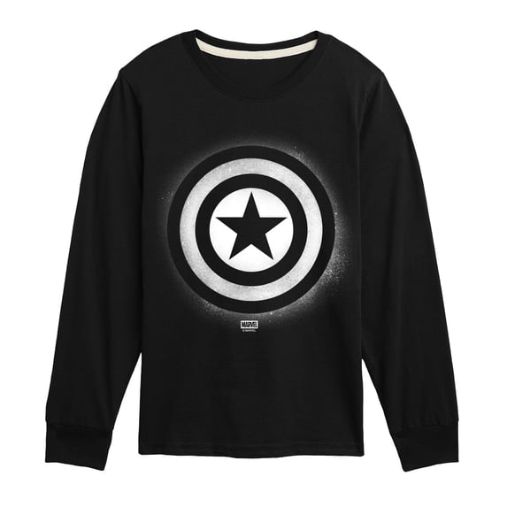 Marvel - Captain America Logo Spray Paint Graffiti Toddler Long Sleeve Graphic T-Shirt