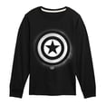 thumbnail image 1 of Captain America - Logo Spray Paint - Youth Boys Long Sleeve Graphic T-Shirt, 1 of 4