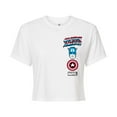 thumbnail image 1 of Marvel Captain America - Logo Stack - Juniors Cropped Graphic T-Shirt, 1 of 5