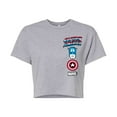 thumbnail image 1 of Marvel Captain America - Logo Stack - Juniors Cropped Graphic T-Shirt, 1 of 5