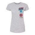 thumbnail image 1 of Marvel Captain America - Logo Stack - Juniors Fitted Graphic T-Shirt, 1 of 4