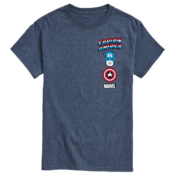 Marvel Captain America - Logo Stack - Men's Short Sleeve Graphic Tee