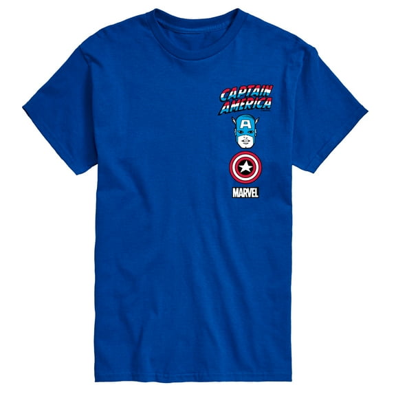Marvel Captain America - Logo Stack - Men's Short Sleeve Graphic Tee