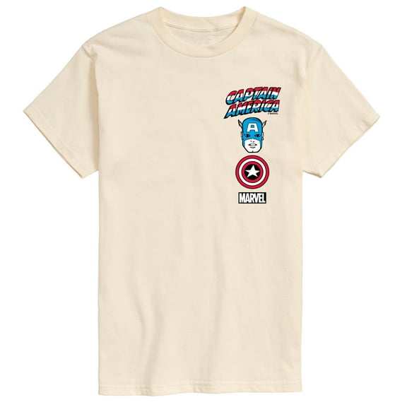Marvel Captain America - Logo Stack - Men's Short Sleeve Graphic Tee