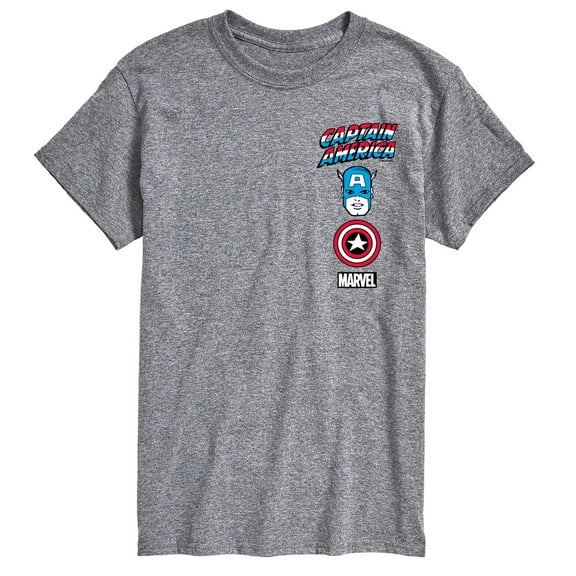 Marvel Captain America - Logo Stack - Men's Short Sleeve Graphic Tee