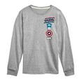 thumbnail image 1 of Marvel Captain America - Logo Stack - Toddler and Youth Long Sleeve Graphic T-shirt, 1 of 4