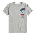thumbnail image 1 of Marvel Captain America - Logo Stack - Toddler and Youth Short Sleeve Graphic T-shirt, 1 of 5
