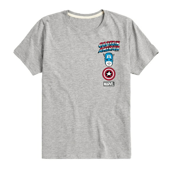 Marvel Captain America - Logo Stack - Toddler and Youth Short Sleeve Graphic T-shirt