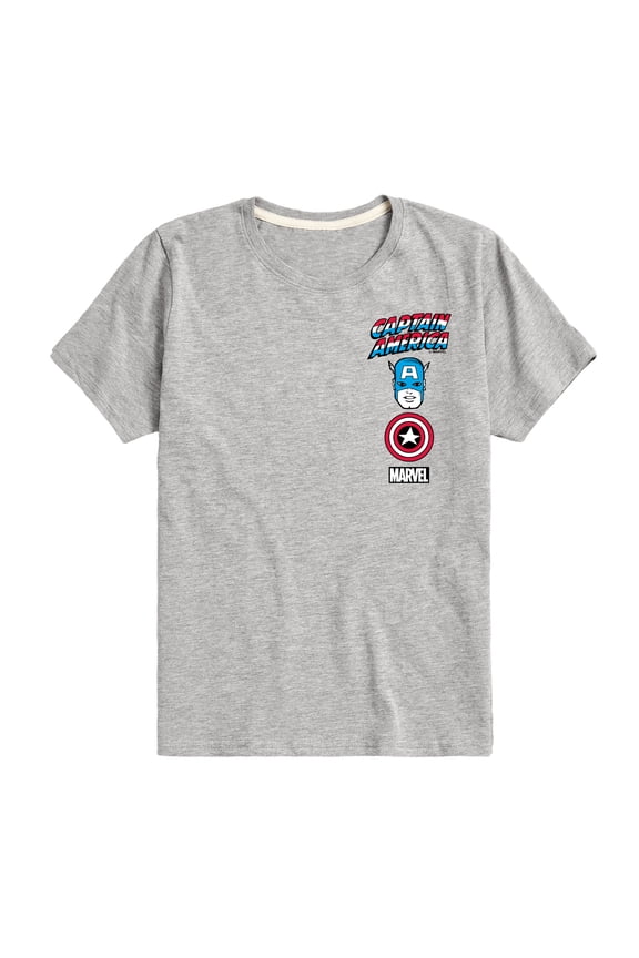 Captain America - Logo Stack - Toddler and Youth Short Sleeve Graphic T-shirt