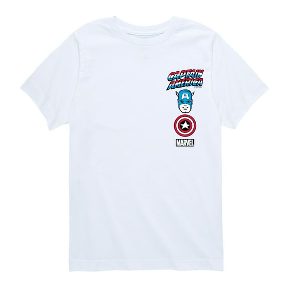Marvel Captain America - Logo Stack - Toddler and Youth Short Sleeve Graphic T-shirt
