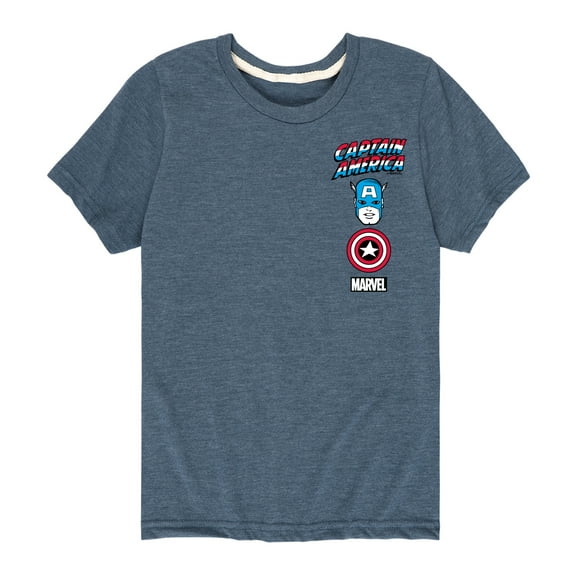 Marvel Captain America - Logo Stack - Toddler and Youth Short Sleeve Graphic T-shirt