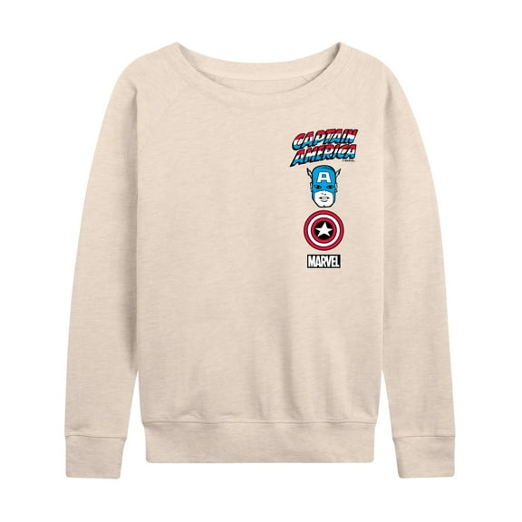 Marvel Captain America - Logo Stack - Women's French Terry Pullover Sweatshirt