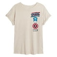 thumbnail image 1 of Marvel Captain America - Logo Stack - Women's Oversized Graphic T-Shirt, 1 of 4