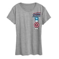 thumbnail image 1 of Marvel Captain America - Logo Stack - Women's Short Sleeve Graphic T-Shirt, 1 of 5
