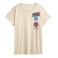 thumbnail image 1 of Marvel Captain America - Logo Stack - Women's Short Sleeve Graphic T-Shirt, 1 of 5