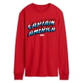 thumbnail image 1 of Marvel Captain America - Logo Type Print - Men's Long Sleeve Graphic Tee, 1 of 4