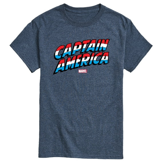 Marvel Captain America - Logo Type Print - Men's Short Sleeve Graphic Tee