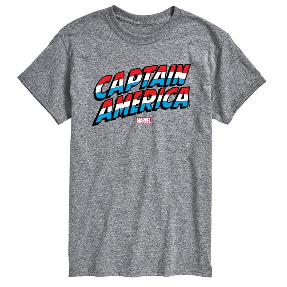 Marvel Captain America - Logo Type Print - Men's Short Sleeve Graphic Tee