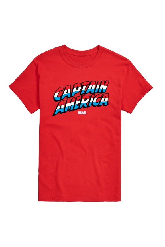 Captain America - Logo Type Print - Men's Short Sleeve Graphic Tee