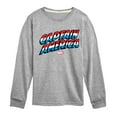 thumbnail image 1 of Marvel Captain America - Logo Type - Toddler and Youth Long Sleeve Graphic T-shirt, 1 of 4