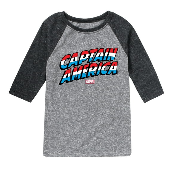 Marvel Captain America - Logo Type - Toddler and Youth Raglan