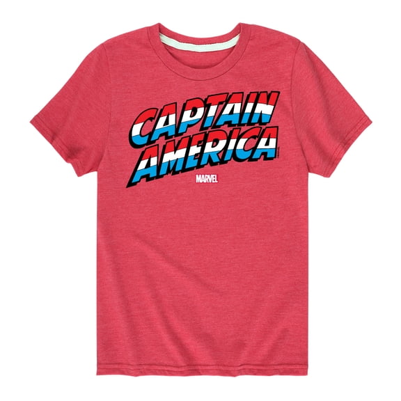 Marvel - Captain America Logo Type Boys' Short Sleeve Graphic T-Shirt