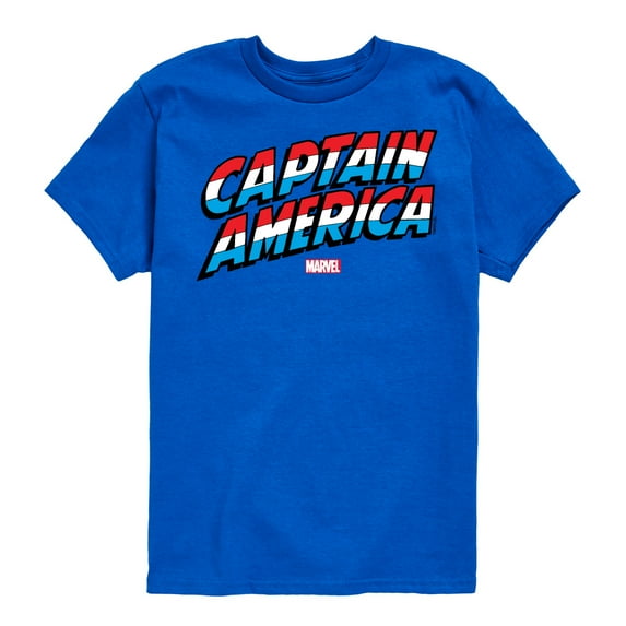 Marvel Captain America - Logo Type - Toddler and Youth Short Sleeve Graphic T-shirt