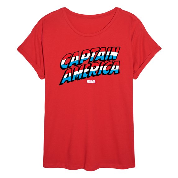 Marvel Captain America - Logo - Women's Oversized Graphic T-Shirt