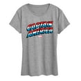 thumbnail image 1 of Marvel Captain America - Logo - Women's Short Sleeve Graphic T-Shirt, 1 of 5