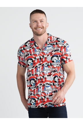 Marvel Captain America Men's & Big Men's Button Down Shirt, Sizes S-3XL