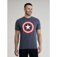 thumbnail image 1 of Marvel Captain America Men's & Big Men's Classic Shield Logo Graphic Tee Shirt, Sizes S-3XL, 1 of 5