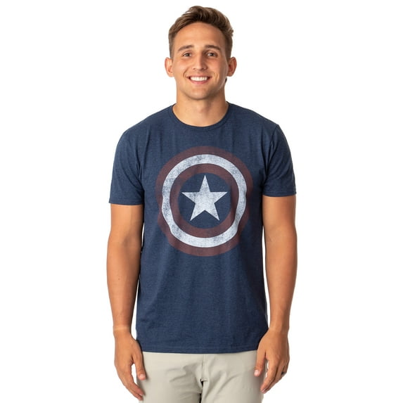 Marvel Captain America Men's Vintage Shield T-Shirt