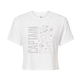 thumbnail image 1 of Marvel Captain America - Monochrome - Juniors Cropped Graphic T-Shirt, 1 of 5