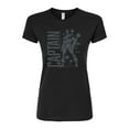 thumbnail image 1 of Marvel Captain America - Monochrome - Juniors Fitted Graphic T-Shirt, 1 of 4