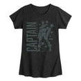 thumbnail image 1 of Marvel Captain America - Monochrome - Toddler and Youth Girls Fitted Short Sleeve Graphic T-shirt, 1 of 5