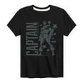 thumbnail image 1 of Marvel Captain America - Monochrome - Toddler and Youth Short Sleeve Graphic T-shirt, 1 of 5