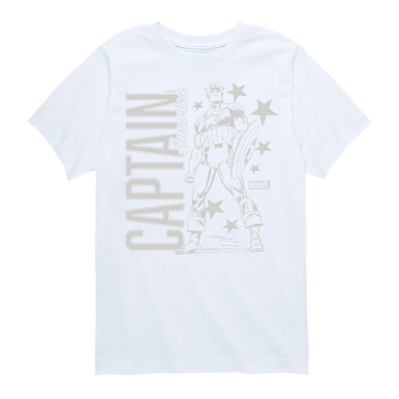 Marvel Captain America - Monochrome - Toddler and Youth Short Sleeve Graphic T-shirt