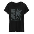 thumbnail image 1 of Marvel Captain America - Monochrome - Women's Short Sleeve Graphic T-Shirt, 1 of 5