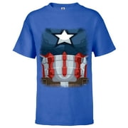 Marvel Captain America Movie Avengers Halloween Costume - Short Sleeve T-Shirt for Kids - Customized-Royal