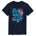 thumbnail image 1 of Marvel Captain America - My Shield Valentine - Adult Short Sleeve Tee, 1 of 5