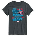thumbnail image 1 of Marvel Captain America - My Shield Valentine - Adult Short Sleeve Tee, 1 of 5