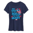 thumbnail image 1 of Marvel - Captain America My Shield Valentine Short Sleeve Graphic T-Shirt, 1 of 5