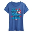 thumbnail image 1 of Marvel - Captain America My Shield Valentine Women's Short Sleeve Graphic T-Shirt, 1 of 5