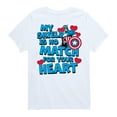 thumbnail image 1 of Marvel Captain America - My Shield Valentine - Toddler and Youth Short Sleeve Graphic T-shirt, 1 of 5