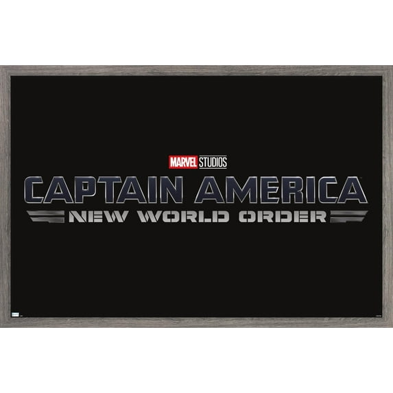 Marvel Captain America: New World Order - Logo Wall Poster, 14.725" x 22.375" Framed