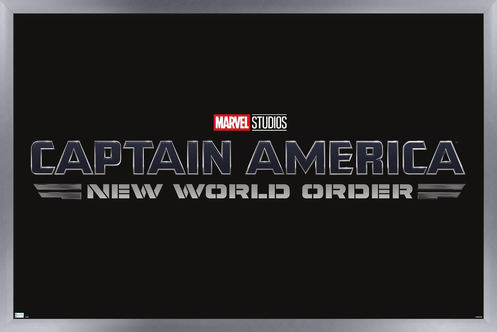 Marvel Captain America: New World Order - Logo Wall Poster, 22.375" x 34" Framed
